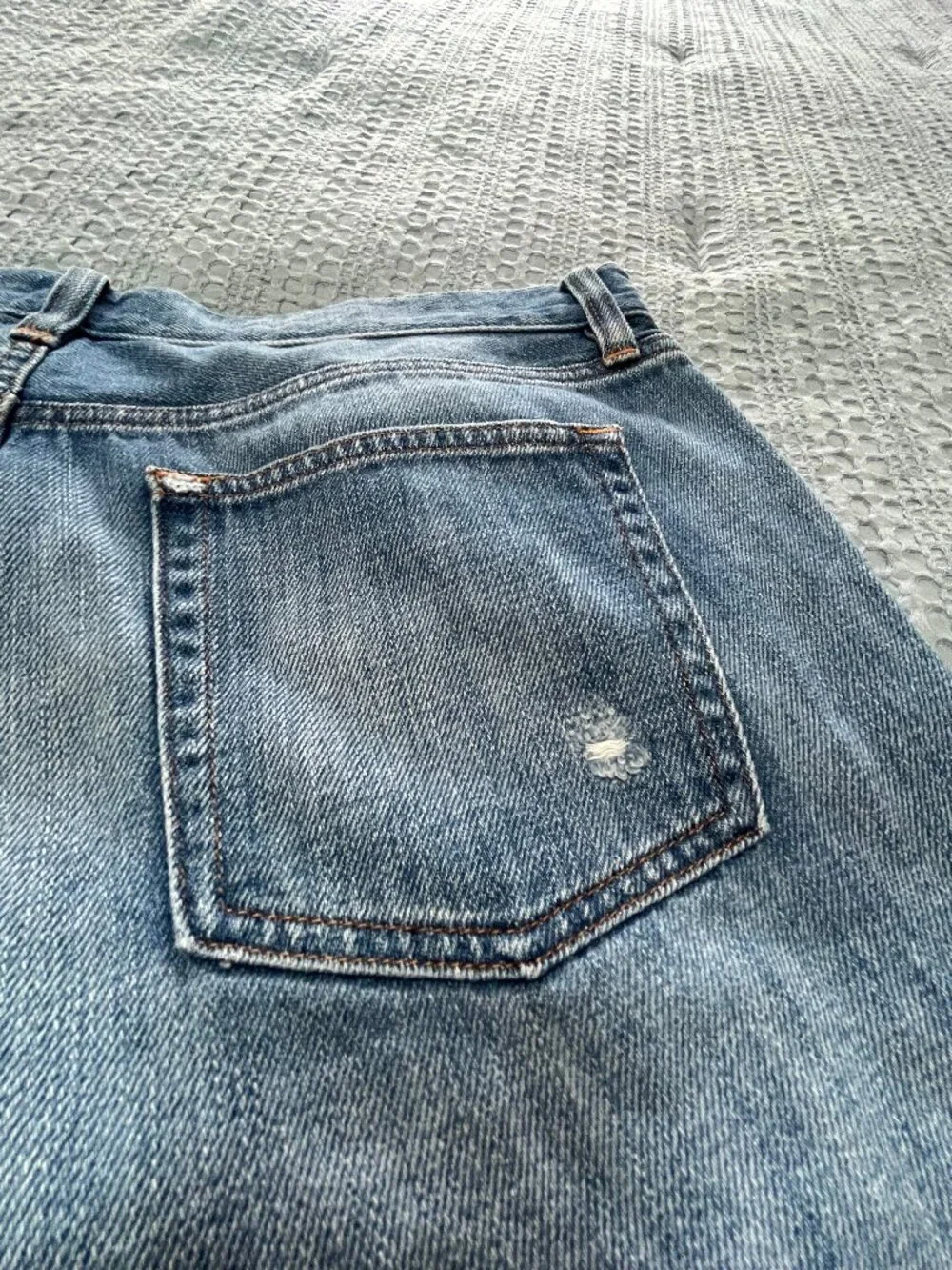J. Crew Rolled Frayed Hem Blue Jean Shorts Size 29